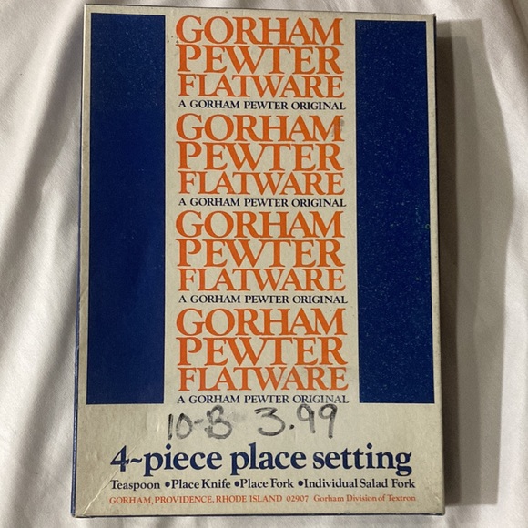 Gorham Pewter Flatware 4 piece plate set - Picture 6 of 7